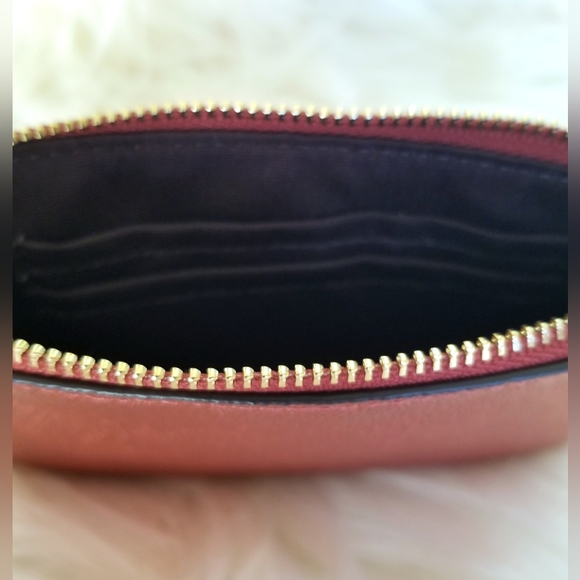 Coach NWOT, Mini Sage Carryall, Metallic Wine & Gold, & Sm. Corner Zip Wristlet - Picture 11 of 13